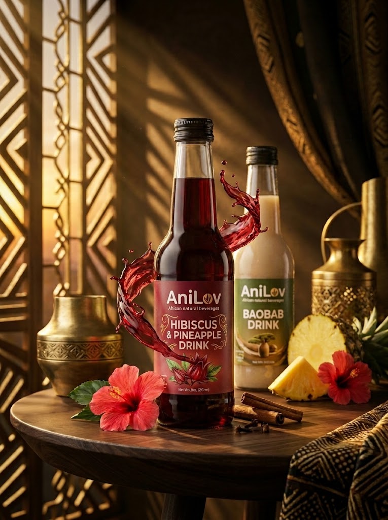 AniLov Hibiscus & Pineapple bottle styled shot